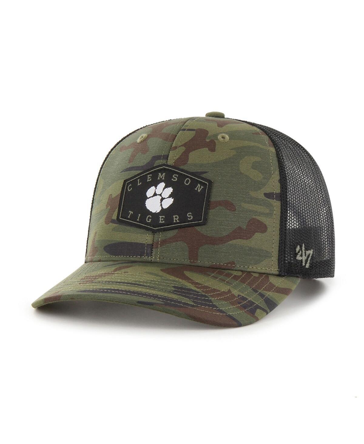 Mens 47 Camo/Black Clemson Tigers OHT Military Appreciation Cargo Convoy Adjustable Hat Product Image