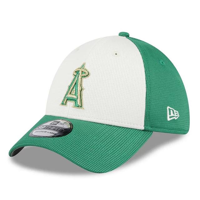 Mens New Era /Green Los Angeles Angels 2024 St. Patricks Day 39THIRTY Flex Fit Hat Product Image