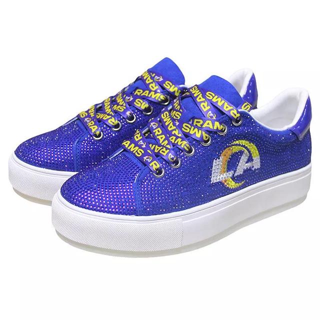 Womens Cuce Royal Los Angeles Rams Team Color Crystal Sneakers Product Image