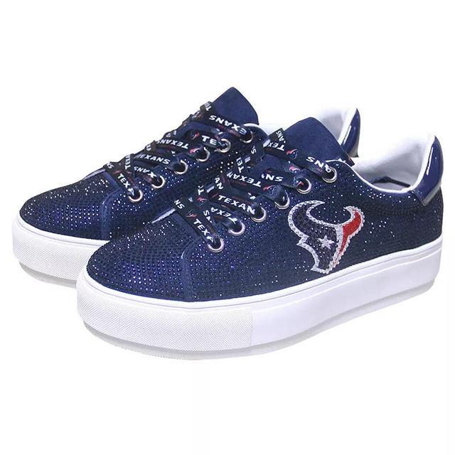 Womens Cuce Houston Texans Team Color Crystal Sneakers Blue Product Image