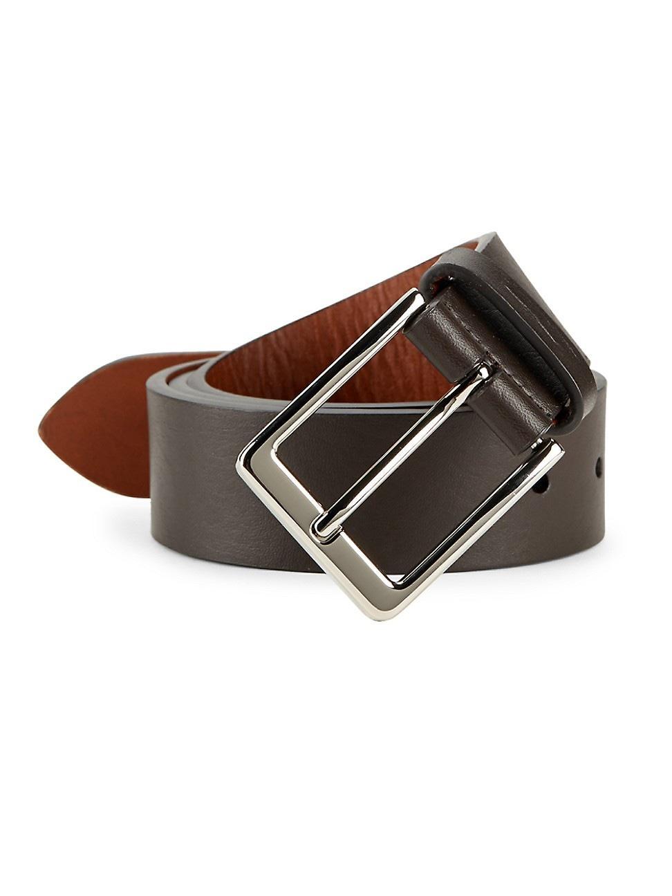 Shinola Lightning Bolt Keeper Leather Belt Product Image