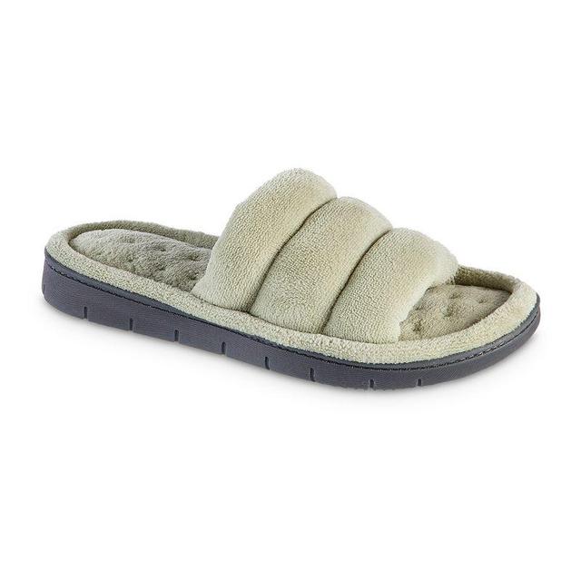 isotoner Recycled Mircoterry Aster Womens Slide Slippers Desert Green Product Image