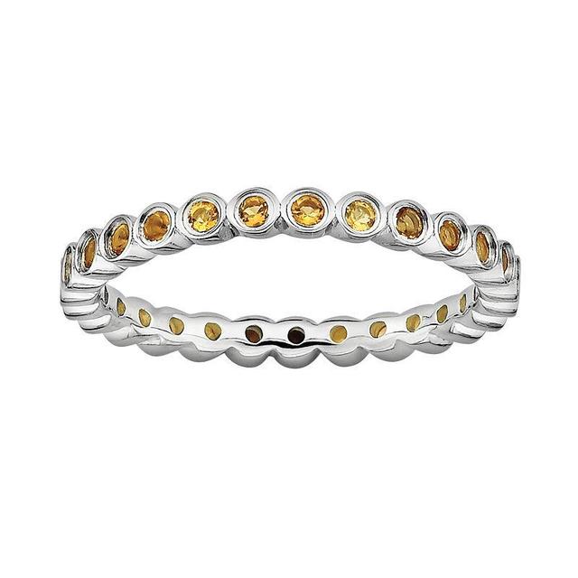 Stacks & Stones Sterling Silver Citrine Stack Ring, Womens Orange Product Image