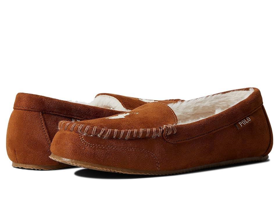 Polo Ralph Lauren Womens Dezi Faux Fur Moccasin Slippers Product Image