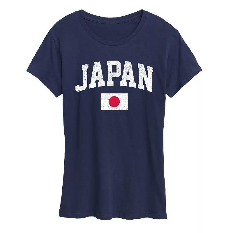 Womens Japan Flag Graphic Tee Heather Grey Product Image