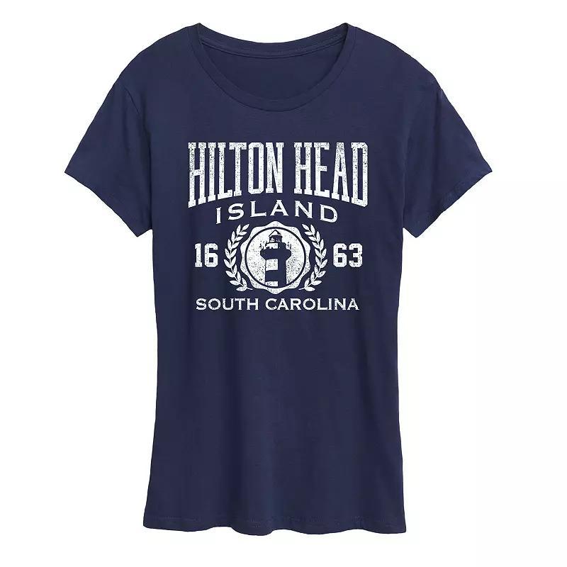 Womens Hilton Head Island Collegiate Graphic Tee Product Image