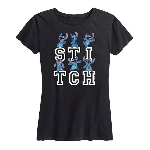 Disneys Lilo & Stitch Womens Poses Graphic Tee Product Image