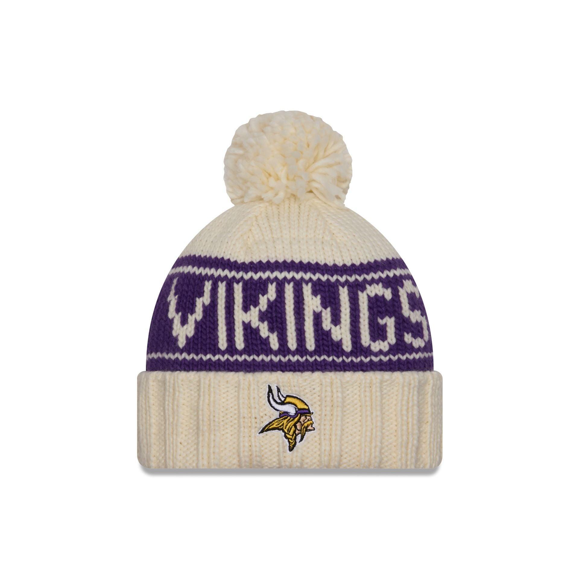 Minnesota Vikings 2024 Cold Weather Chrome Pom Knit Hat Female Product Image