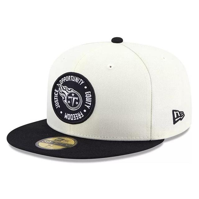 Mens New Era Cream/Black Tennessee Titans 2022 Inspire Change 59FIFTY Fitted Hat Product Image