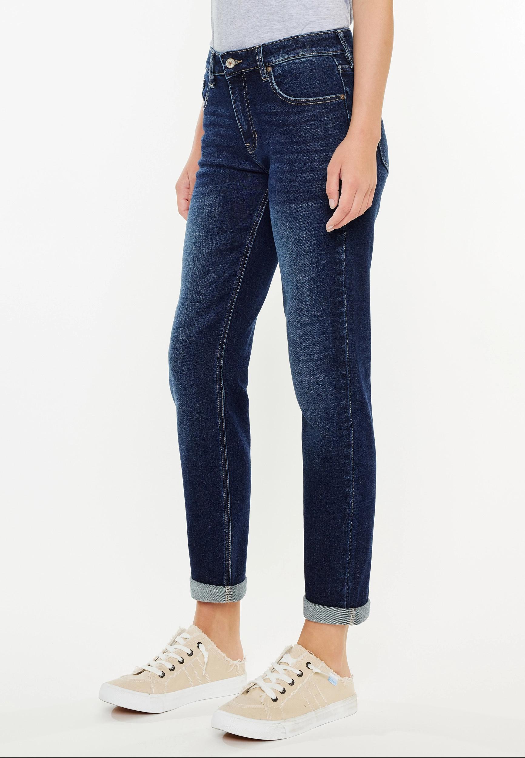 KanCan™ Dark High Rise Boyfriend Jean Product Image