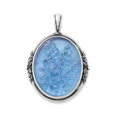 Sculpted Bluebonnet Layered Gemstone Pendant Product Image