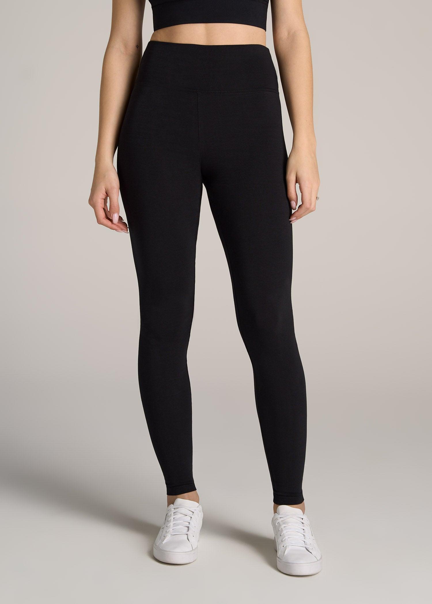 Women's Tall Cotton Leggings in Black Product Image