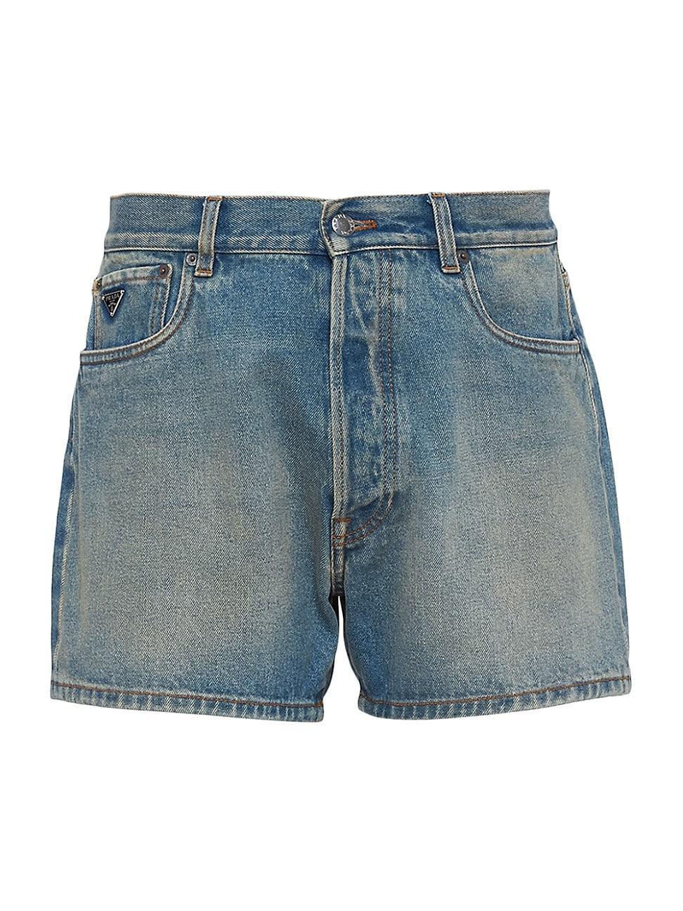 Mens Denim Bermuda Shorts Product Image