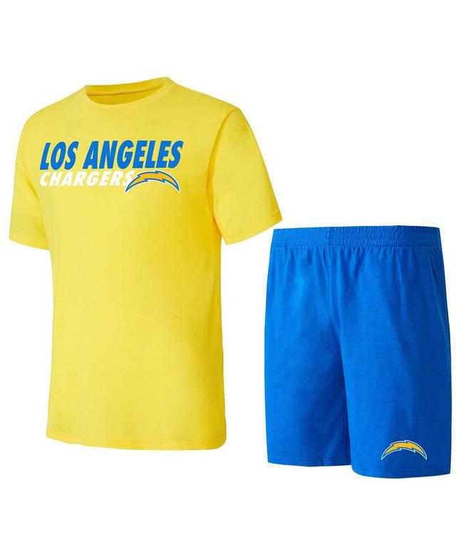 Mens Concepts Sport Powder Blue Los Angeles Chargers Meter T-shirt and Shorts Sleep Set - Powder Blue Product Image