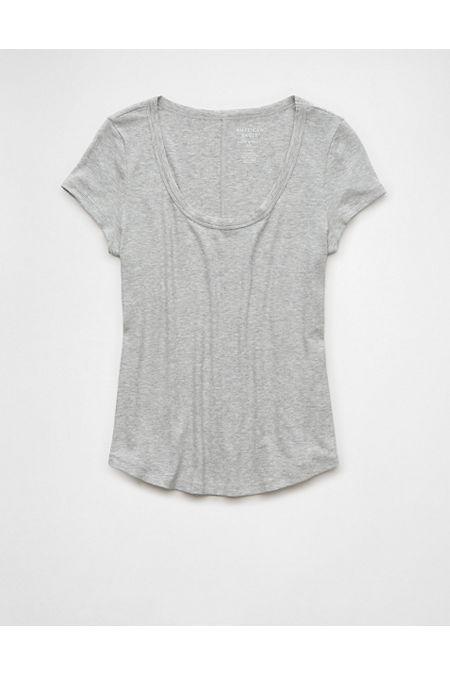 AE Soft Sexy Scoop Neck Ribbed T-Shirt Women's Product Image