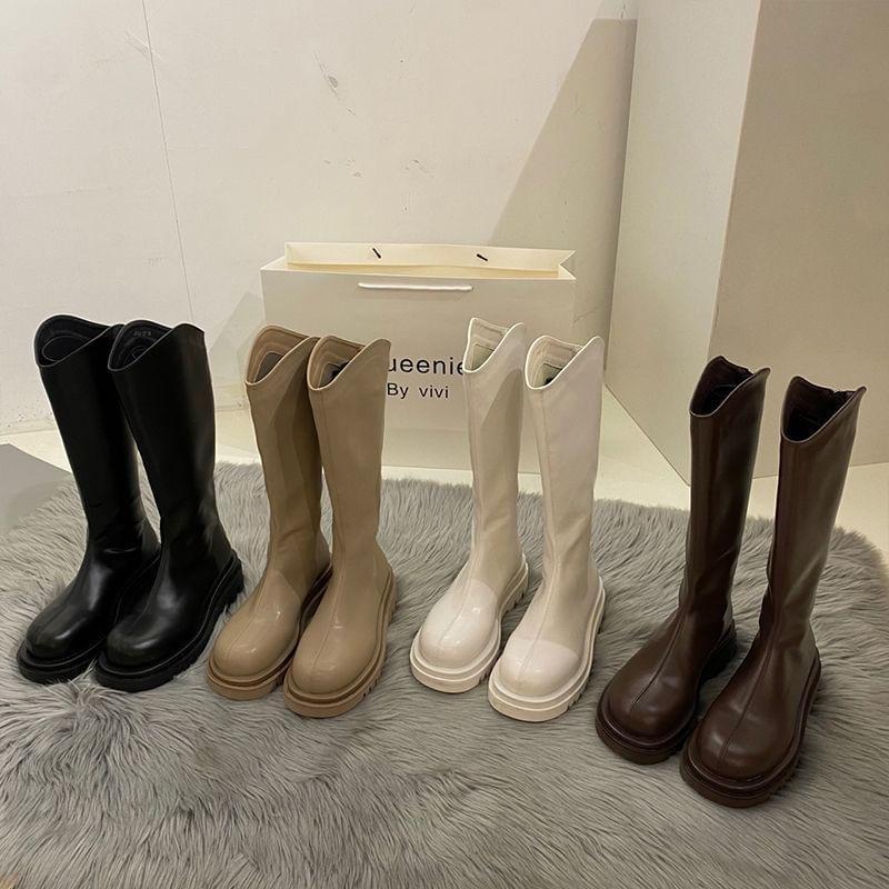 Platform Knee High Boots Product Image