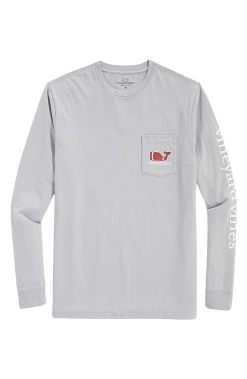 Vineyard Vines Long Sleeve Football Whale Pocket Tee (Ultimate ) Men's Clothing Product Image