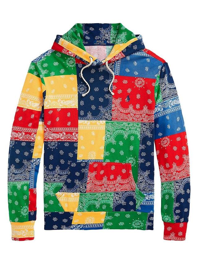 Polo Ralph Lauren Patchwork-Print Spa Terry Hoodie (Archival Bandana) Men's Sweatshirt Product Image