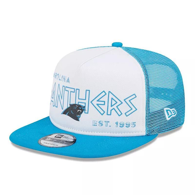 Mens New Era /Blue Carolina Panthers Banger 9FIFTY Trucker Snapback Hat Product Image