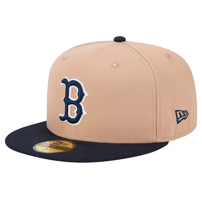 Mens New Era Khaki Boston Red Sox 59FIFTY Fitted Hat Product Image