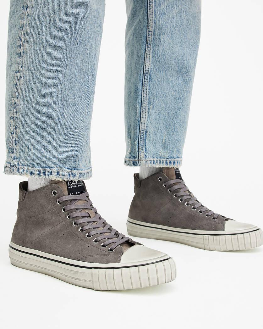 Lewis Lace Up Suede High Top Sneakers Product Image