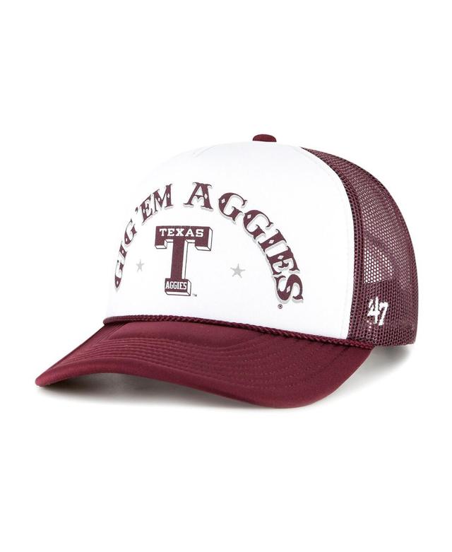 Mens 47 Brand White Texas A&M Aggies Article Foam Front Trucker Hat - White Product Image