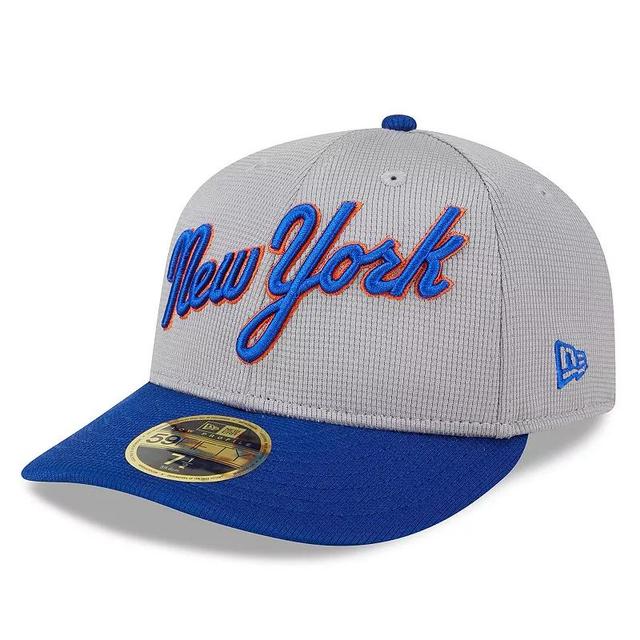 Mens New Era Gray New York Mets 2024 Batting Practice Low Profile 59FIFTY Fitted Hat Product Image