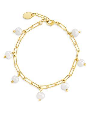 Sterling Forever Dangling Baroque Pearl Bracelet Product Image