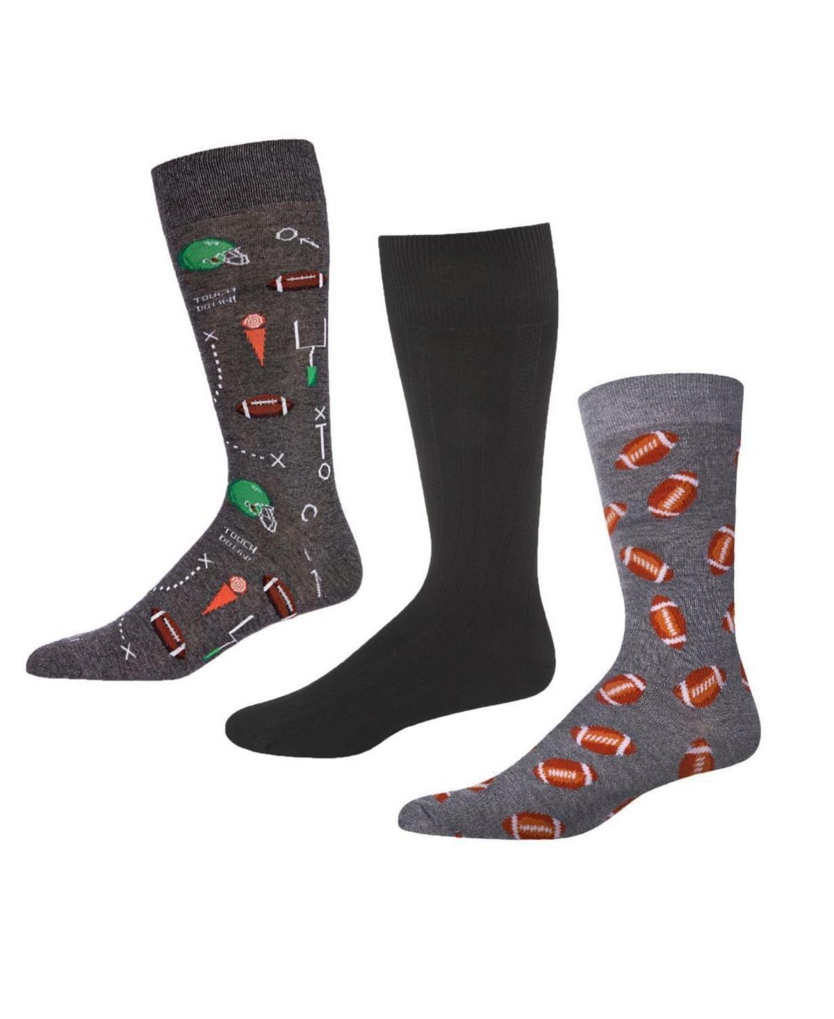 Mens Novelty Rayon From Bamboo Blend 3 Pair Pack Socks Product Image