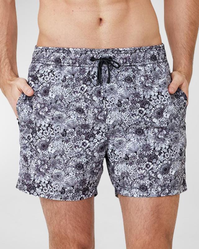 Mens Garden-Print Nylon Shorts Product Image