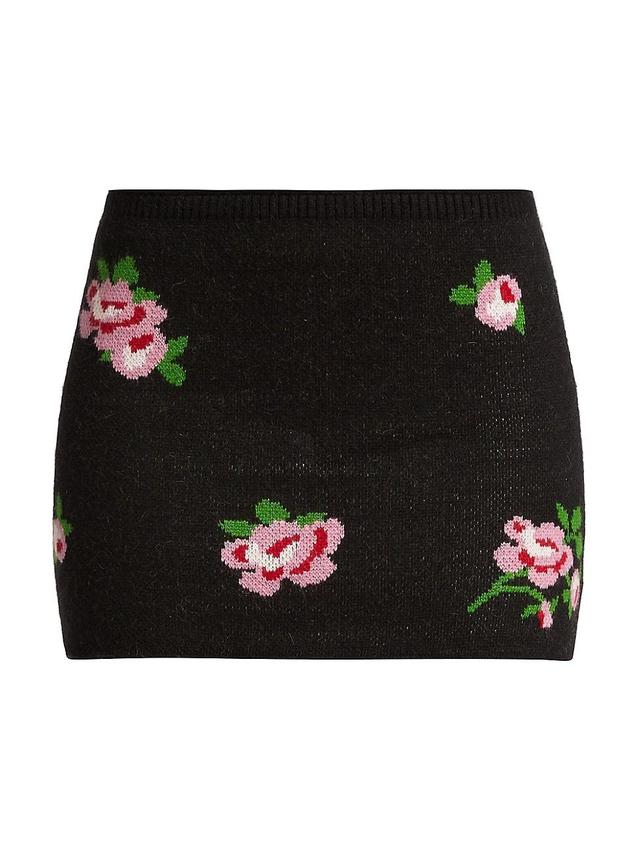 Womens Knit Jacquard Miniskirt Product Image