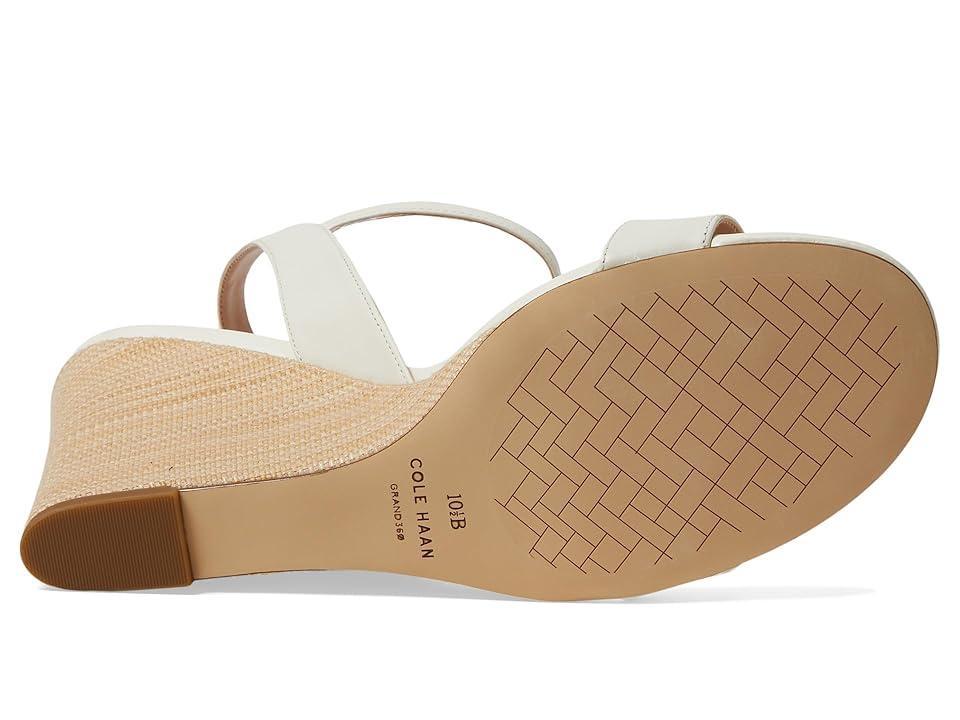 Cole Haan Josie Wedge Sandal (Ivory Leather/Raffia) Women's Sandals Product Image