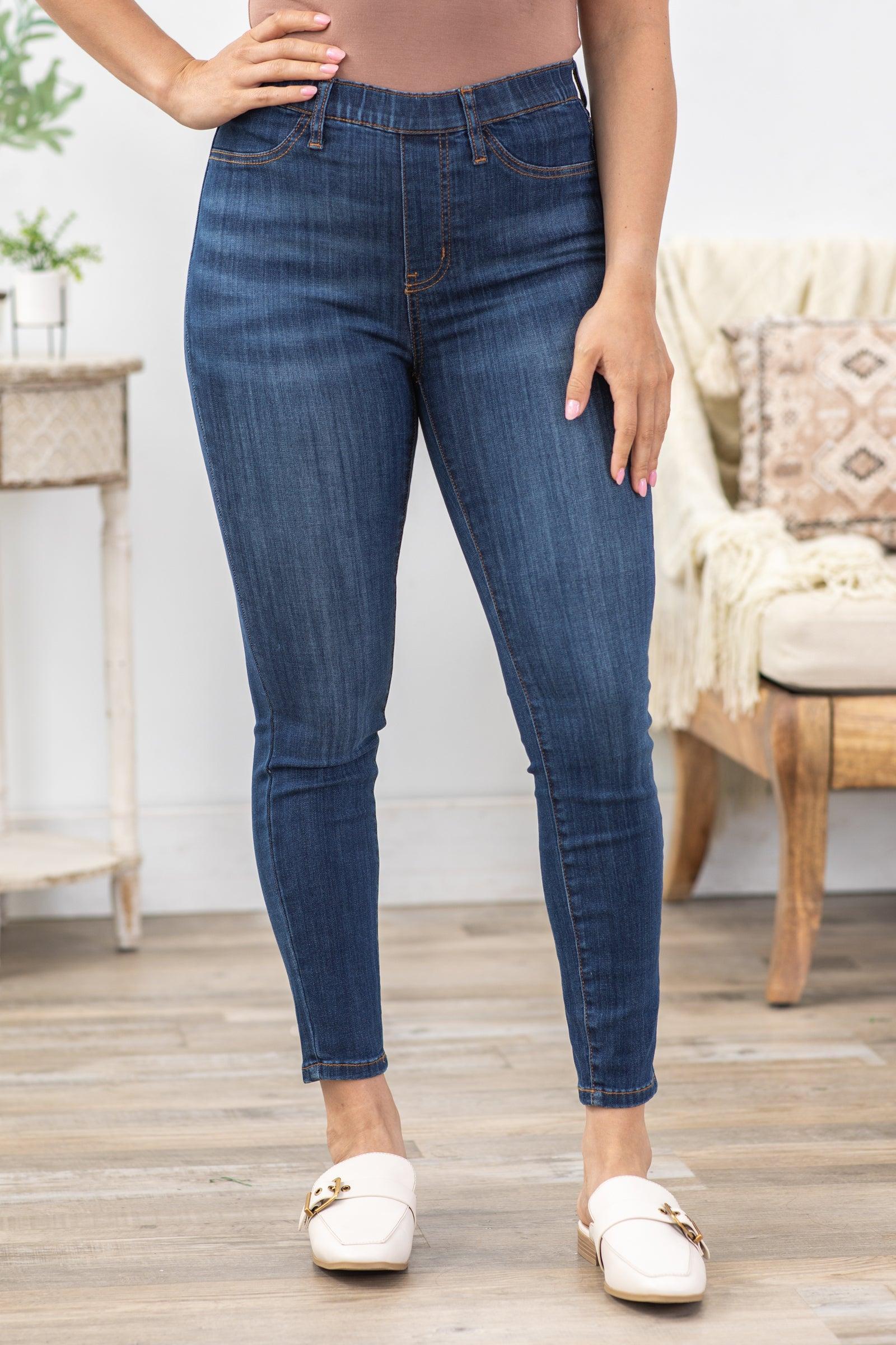 Judy Blue High Rise Pull On Skinny Jeans Product Image