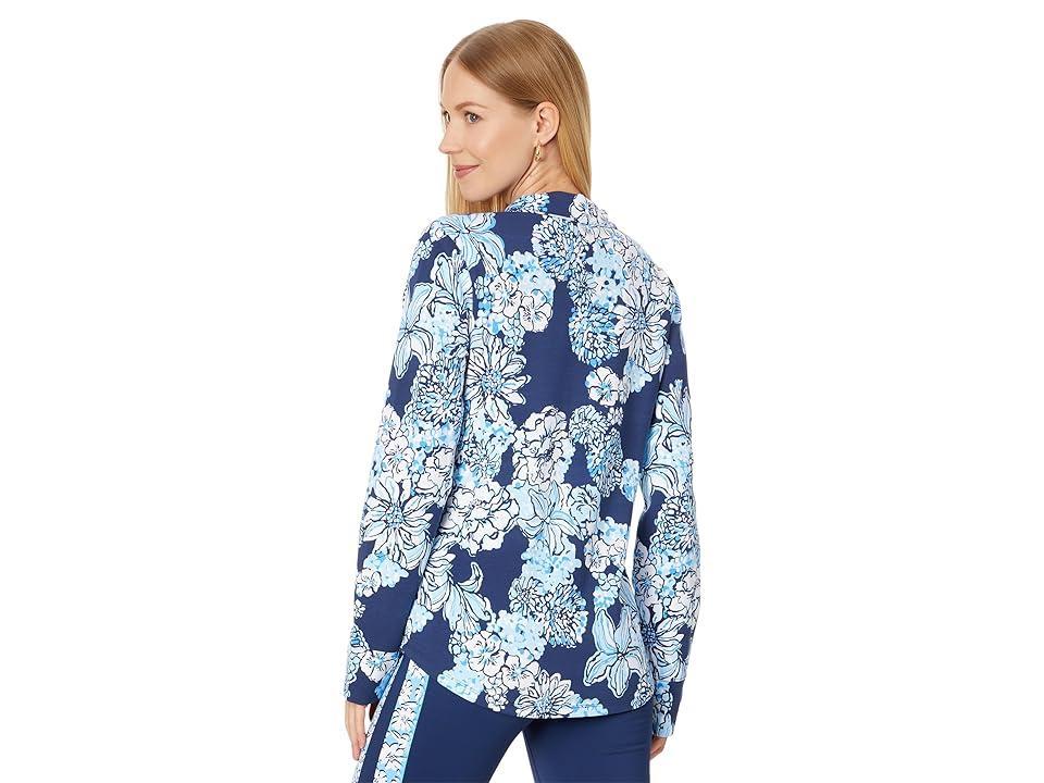 Lilly Pulitzer Leona Upf 50+ Zip-Up (Low Tide Bouquet All Day) Women's Clothing Product Image