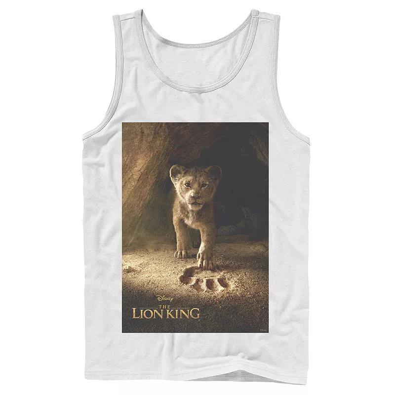 Disneys The Lion King Simba Paw Mens Live Action Movie Poster Tank Top Grey Product Image