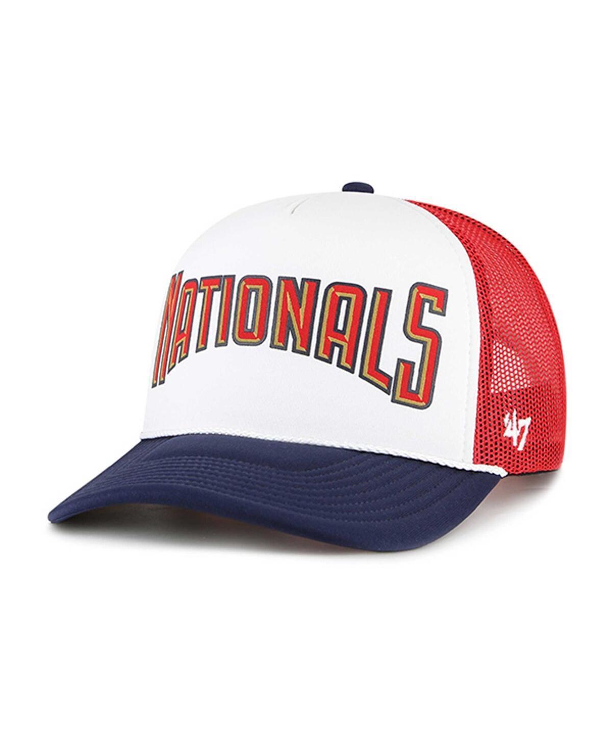 Mens 47 Washington Nationals Foam Front Script Trucker Snapback Hat Product Image