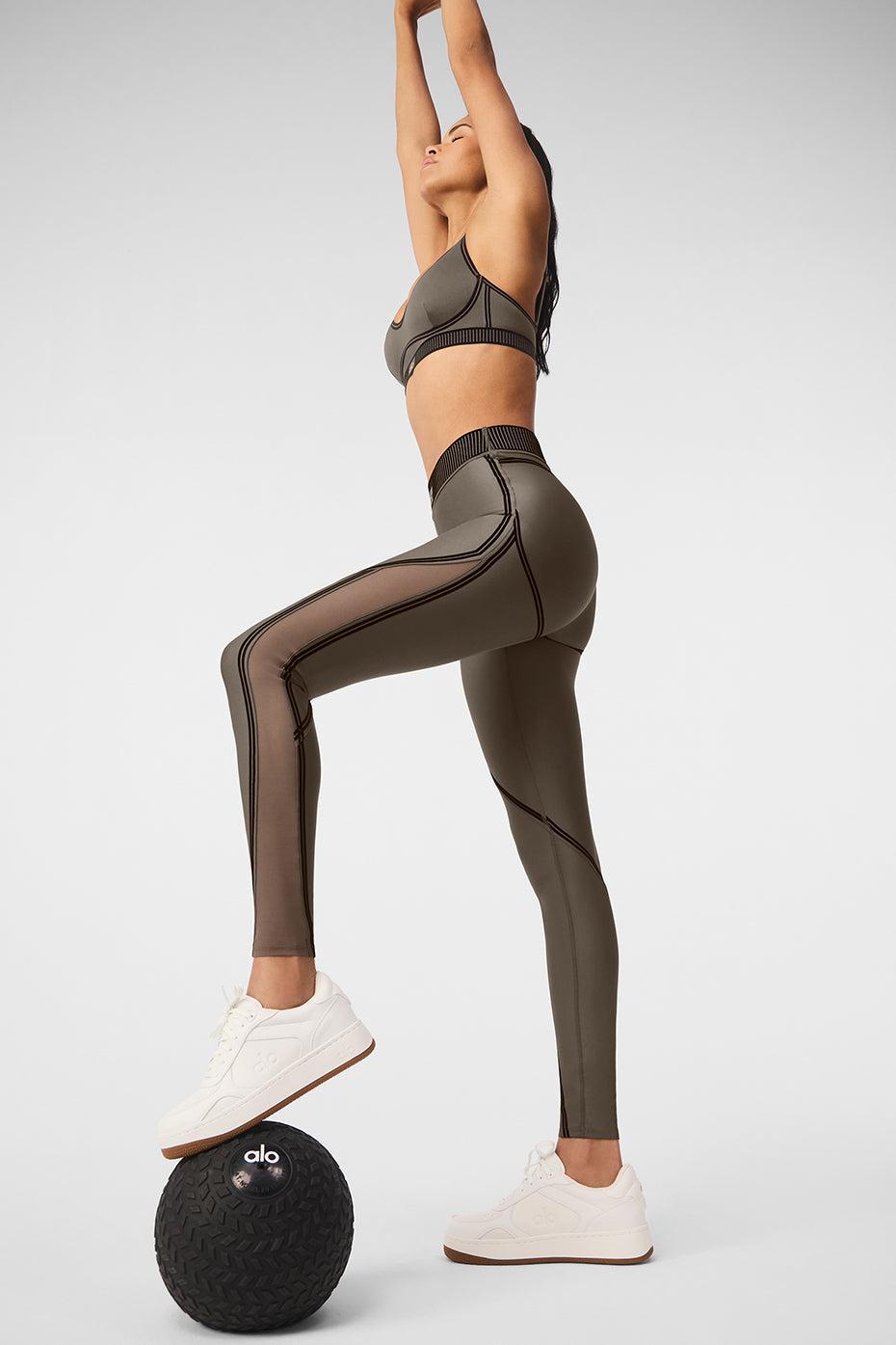 Airlift Mesh Line Up High-Waist Legging - Olive Tree Female Product Image