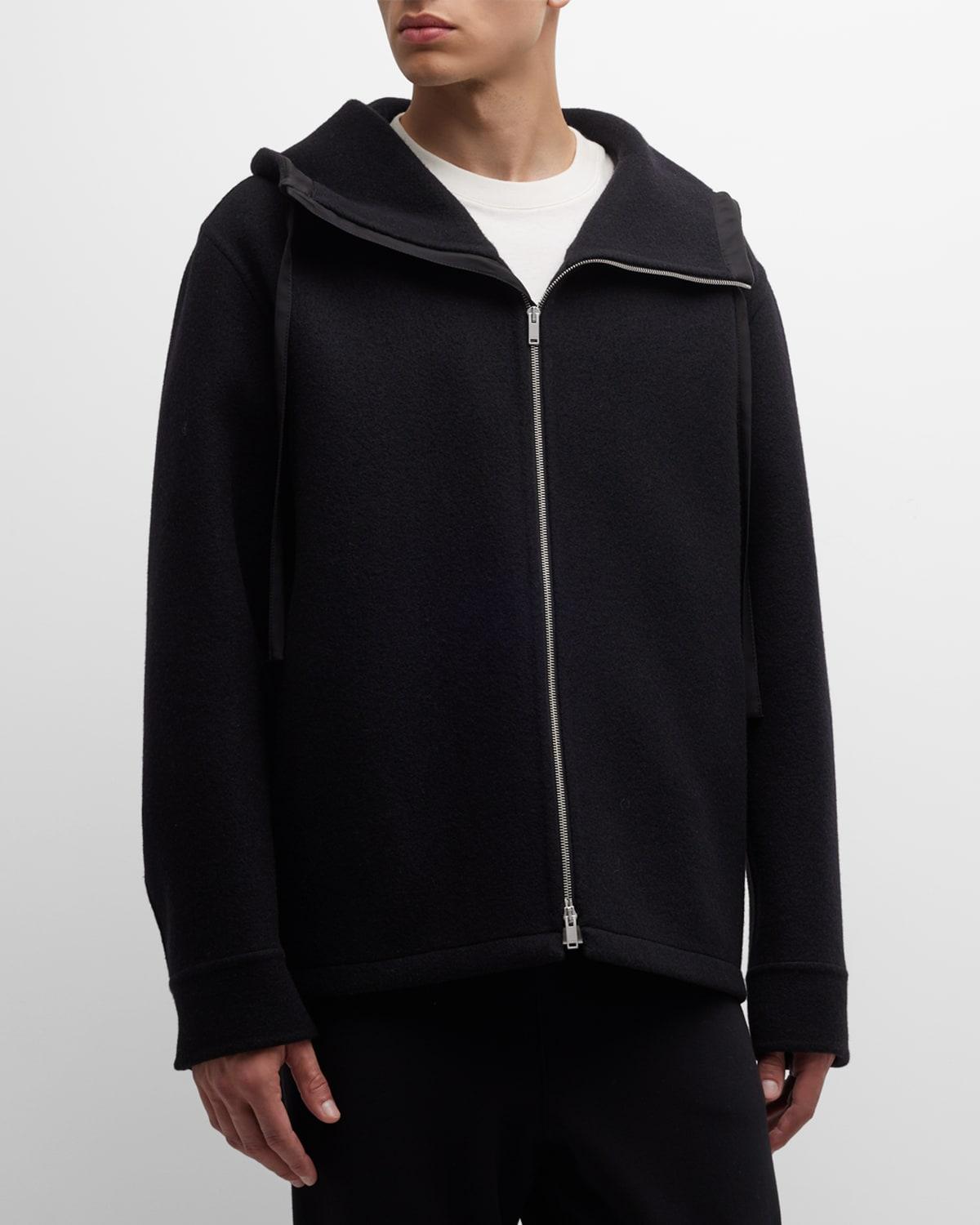 Mens Wool Zip Hoodie Product Image