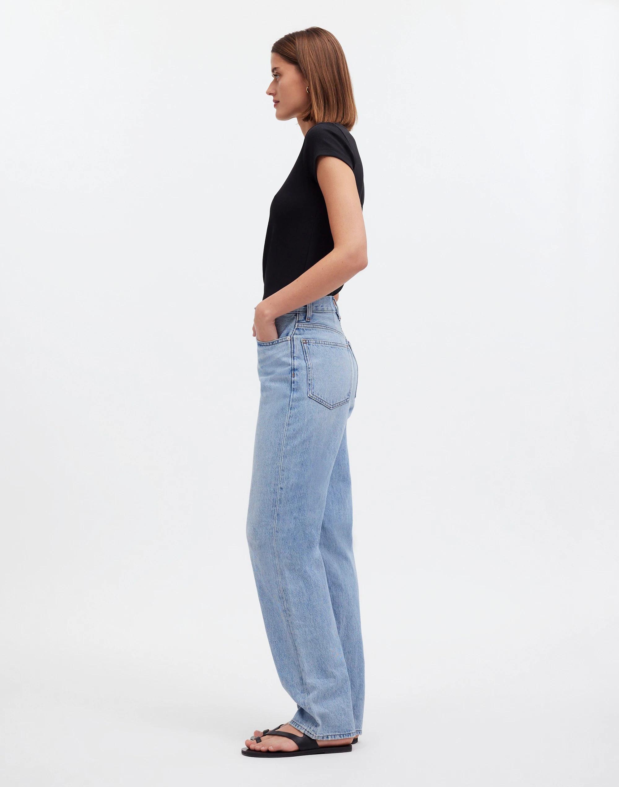 Baggy Straight Jeans in Paxton Wash: Button-Front Edition Product Image