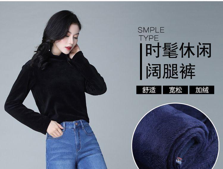 High Rise Straight Leg Crop Jeans Product Image