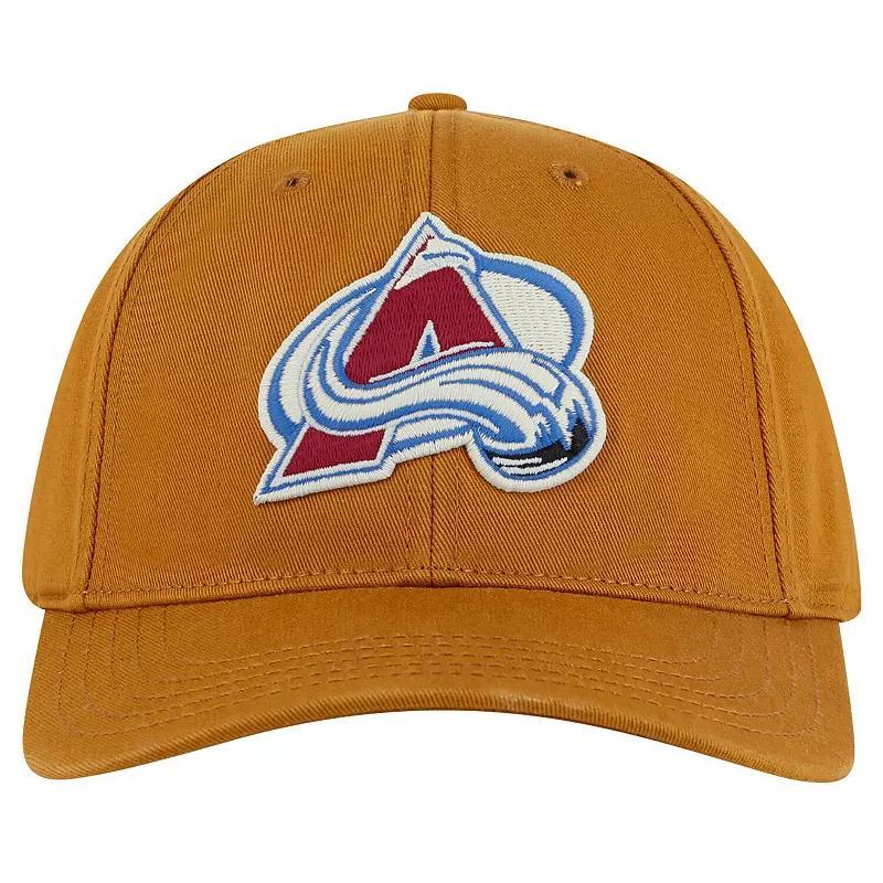 Mens American Needle Tan Colorado Avalanche Hepcat Washed Twill Adjustable Hat Product Image