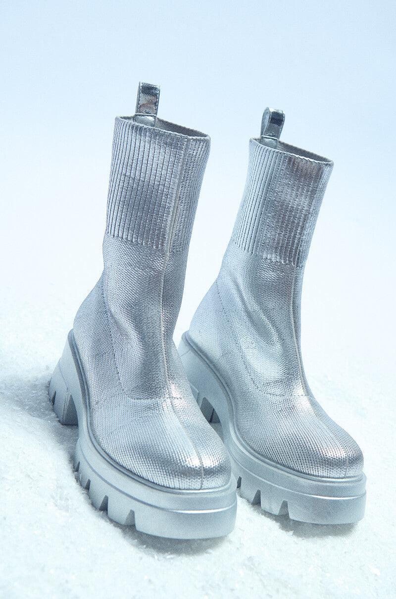 AZALEA WANG MITTY SILVER BOOTIE Product Image