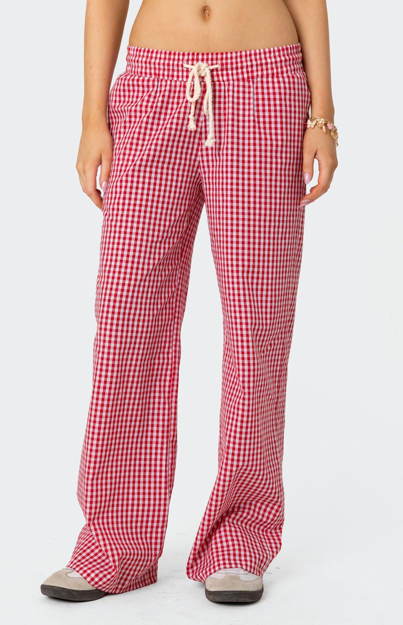 Edikted Womens Taya Gingham Pants Product Image