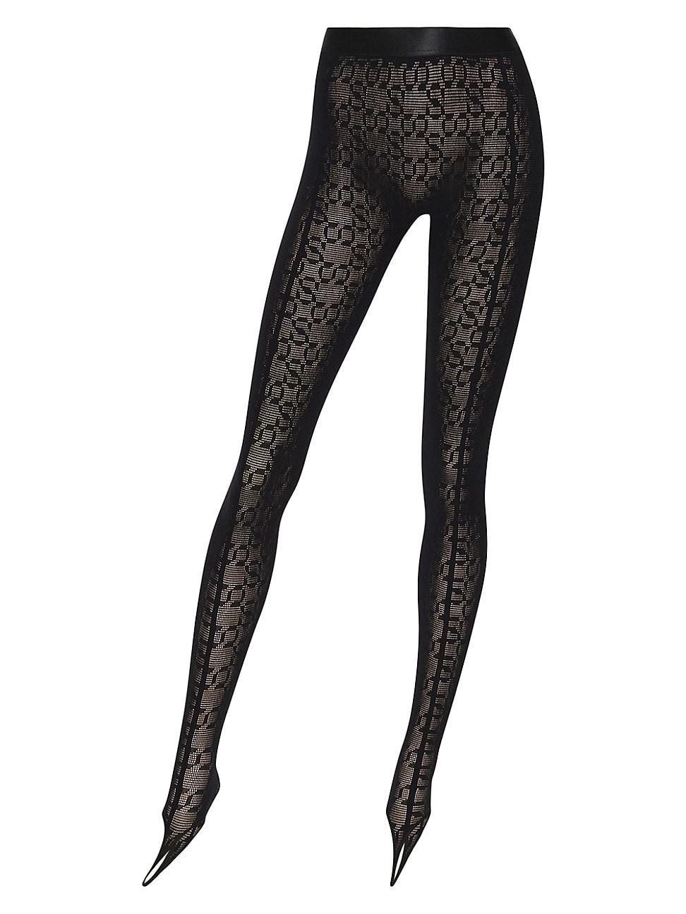 Womens SIMKHAI x Wolford Intricate Semi-Sheer Logo Tights Product Image