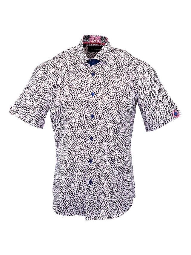 Maceoo Galileo Pool Short Sleeve Contemporary Fit Button-Up Shirt Product Image