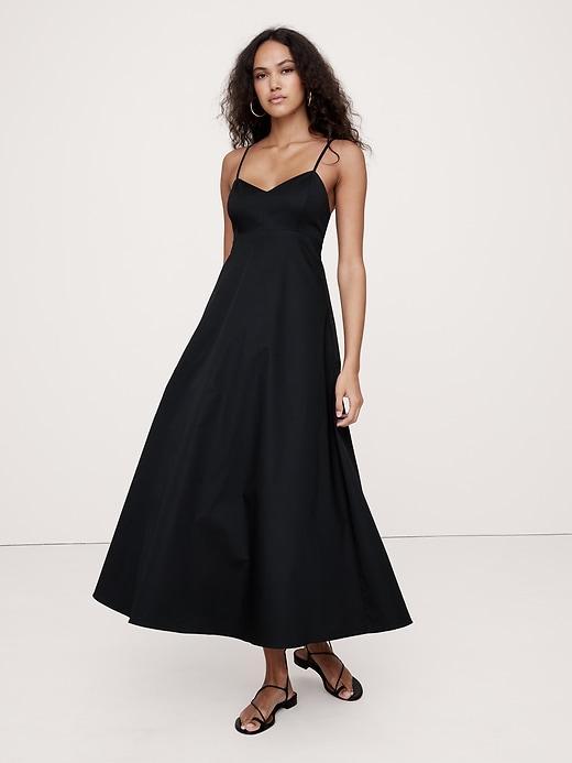 Poplin Cut-Out Maxi Dress Product Image