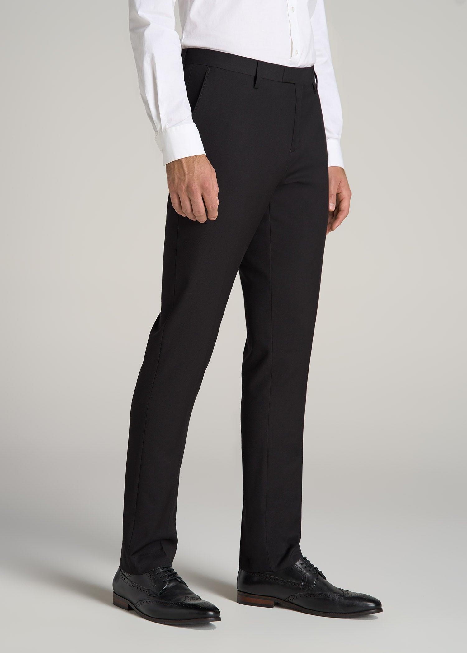 Suit Trousers for Tall Men in Black Product Image