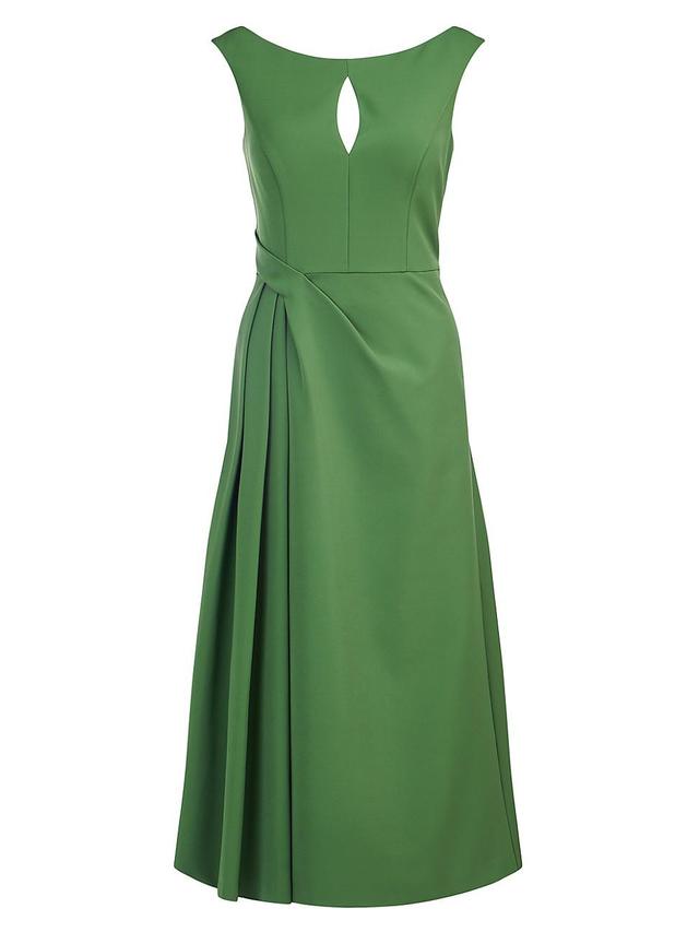 Womens Prewitt Pleated Crepe Midi-Dress Product Image