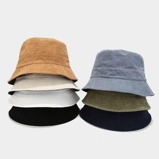 Plain Corduroy Bucket Hat Product Image