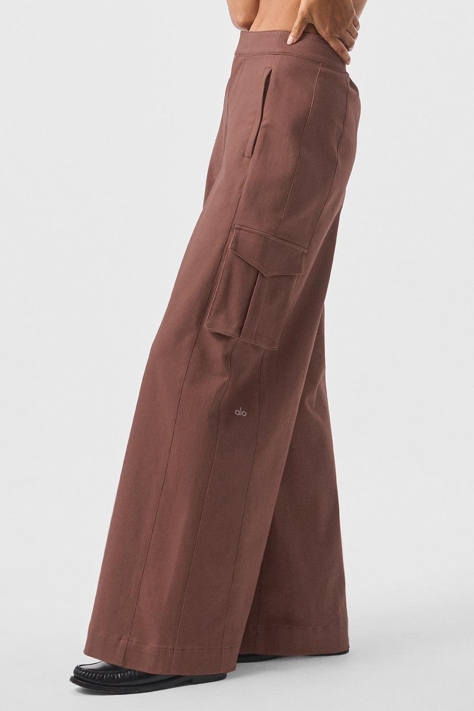 Show Off Cargo Wide Leg Trouser (Long) - Chestnut Female Product Image